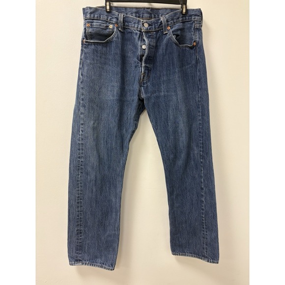 Levi's Other - Levi's 501 Mens 35x30 Straight Leg Button Fly Jeans Blue Denim